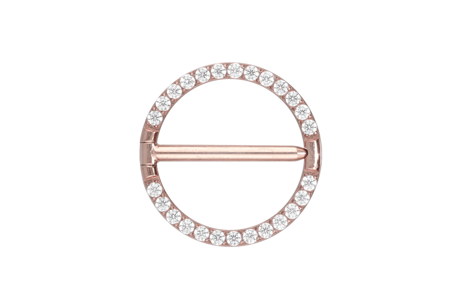 Titan Nippelpiercing Clicker RING + EINGEFASSTE KRISTALLE